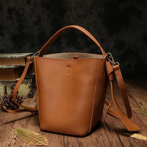 Women's Brown Bucket Bags .